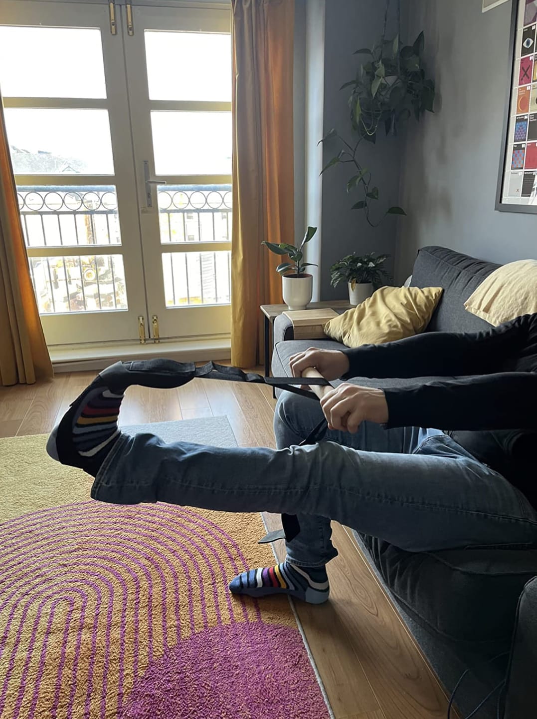 Customer photo review of Relieve Pain In 14 days with the Helvoro Stretching Strap