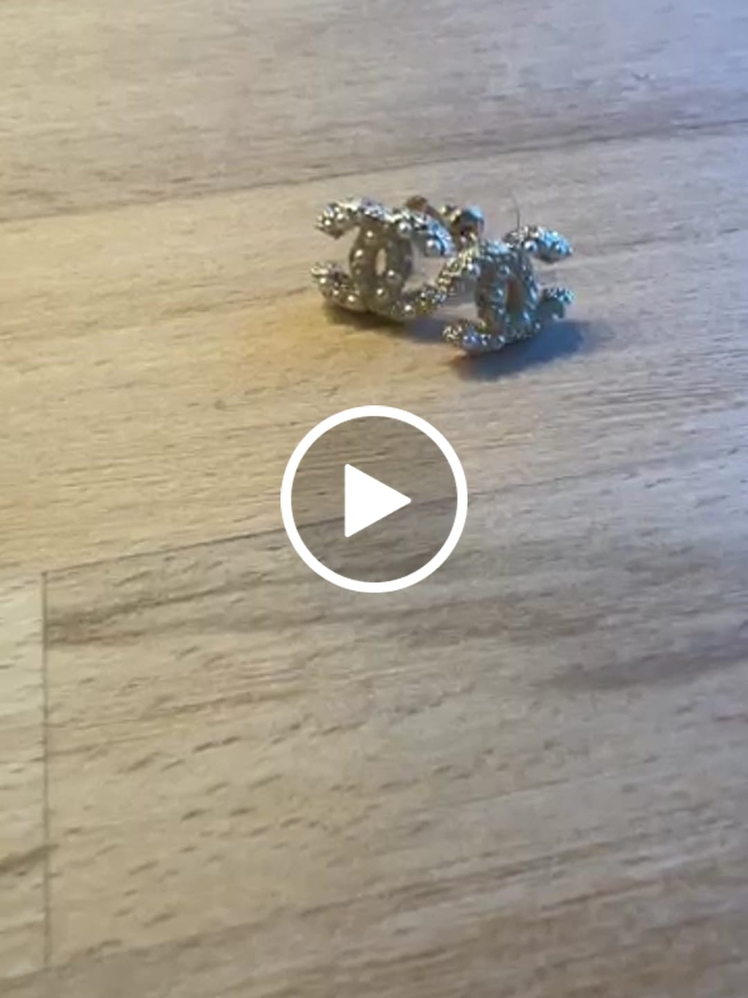 Customer video review of DOUBLE C MOP GOLD STUD EARRINGS