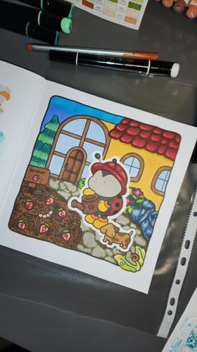 Customer photo review of Ohuhu Bamboo Marker Organizer