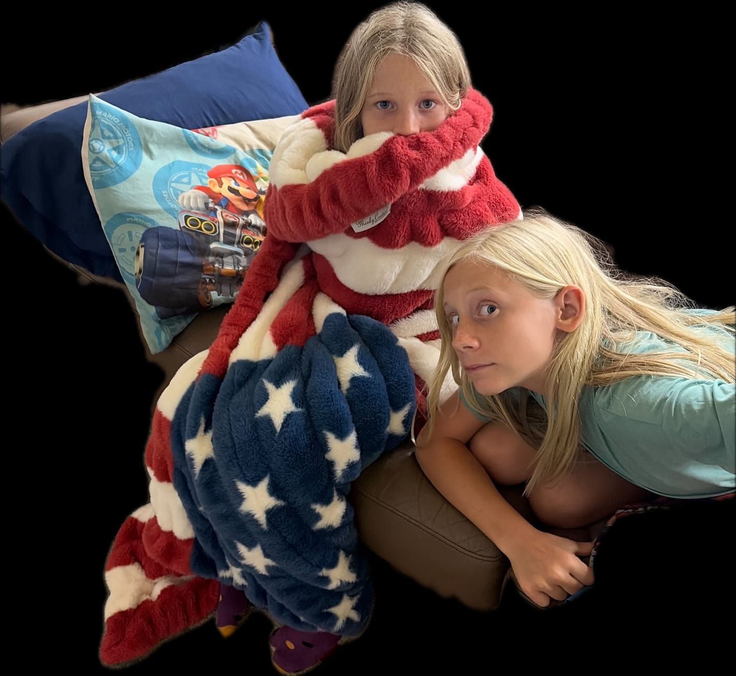 Customer photo review of Hugs Flag Blanket