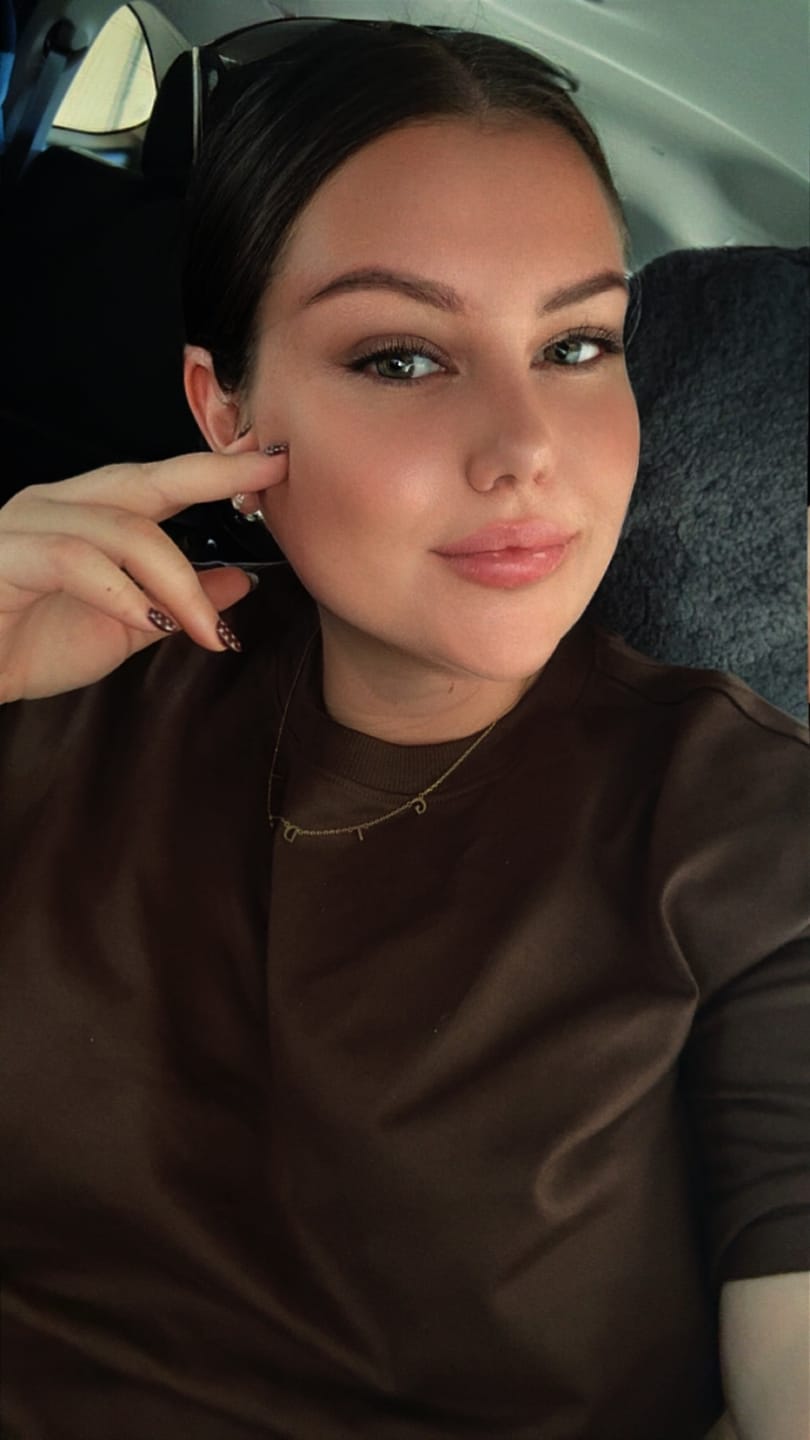 Customer photo review of The Original Initial Letter Necklace