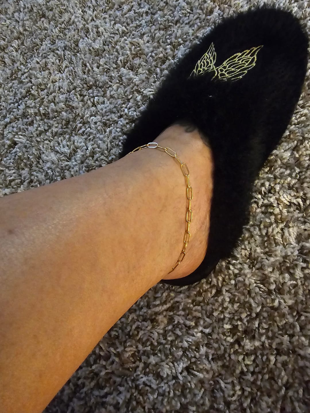 Customer photo review of Paper Clip Anklet - 4mm
