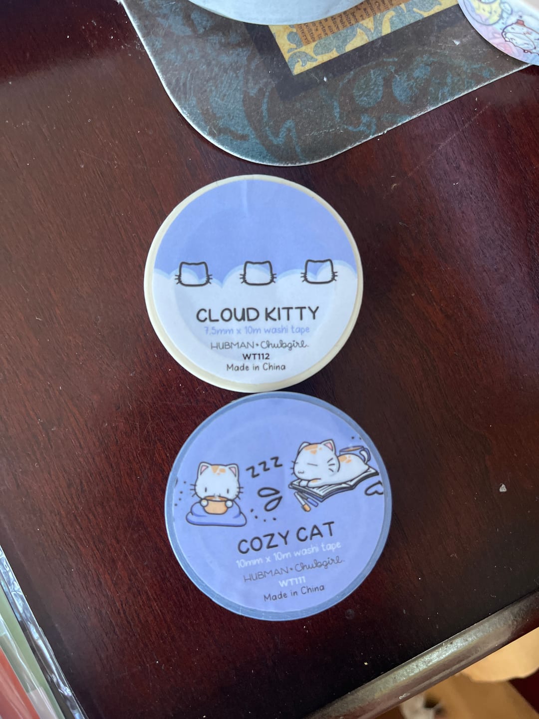 Customer photo review of Cozy Cat Washi Tape (Set of 2)