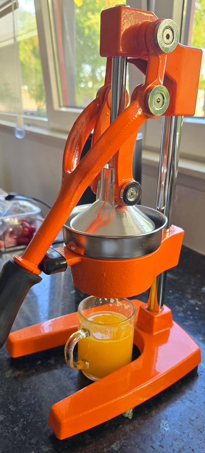 Customer photo review of Cookinglife Citruspers - Gietijzer - Hevelmodel - Oranje