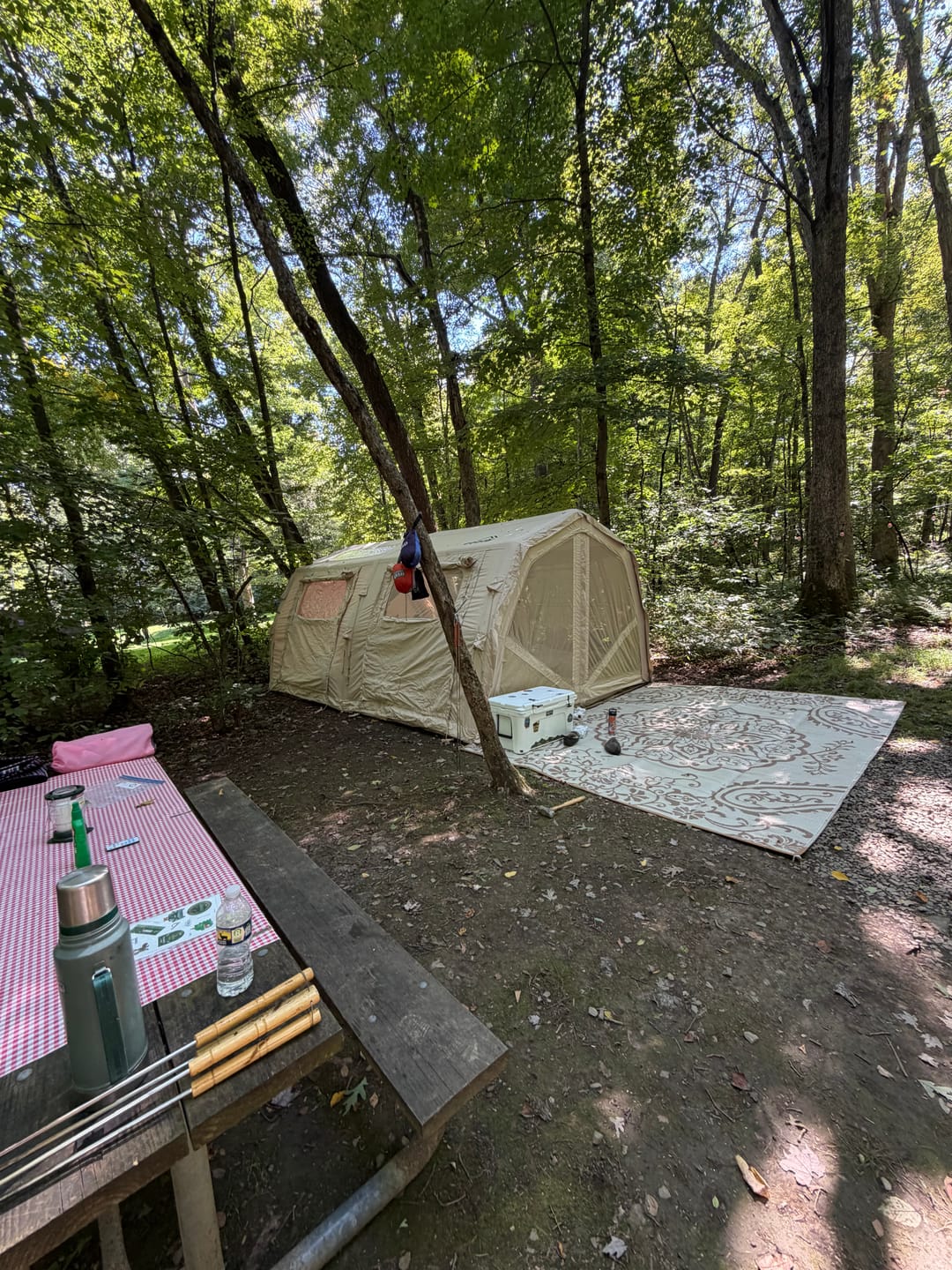 Customer photo review of Coody Familia AirTent 17.2 PRO Beige Inflatable Tent for Camping (2-10 Person)