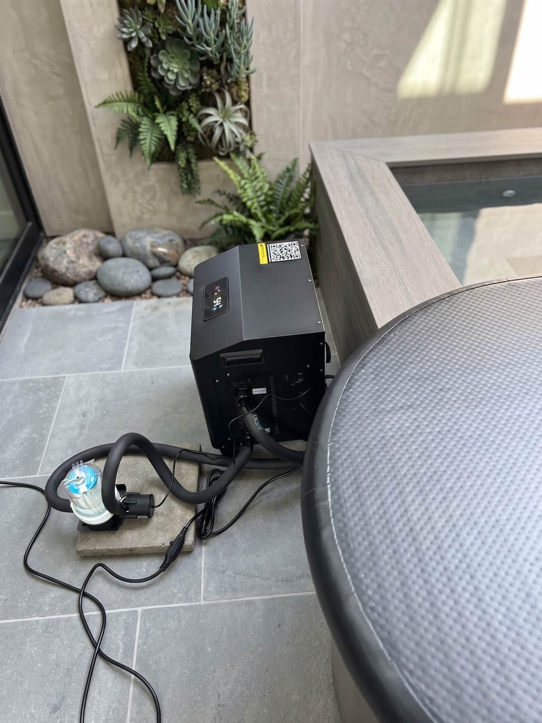 Customer photo review of Cold Plunge Water Filter Upgrade