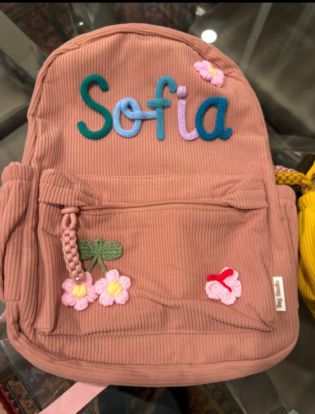 Customer photo review of K&C - Personalized Knitted Backpack