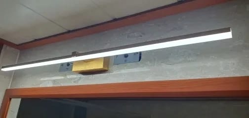 Customer photo review of Gold Wall Light for Bedside, Frosted Acrylic, 100 cm