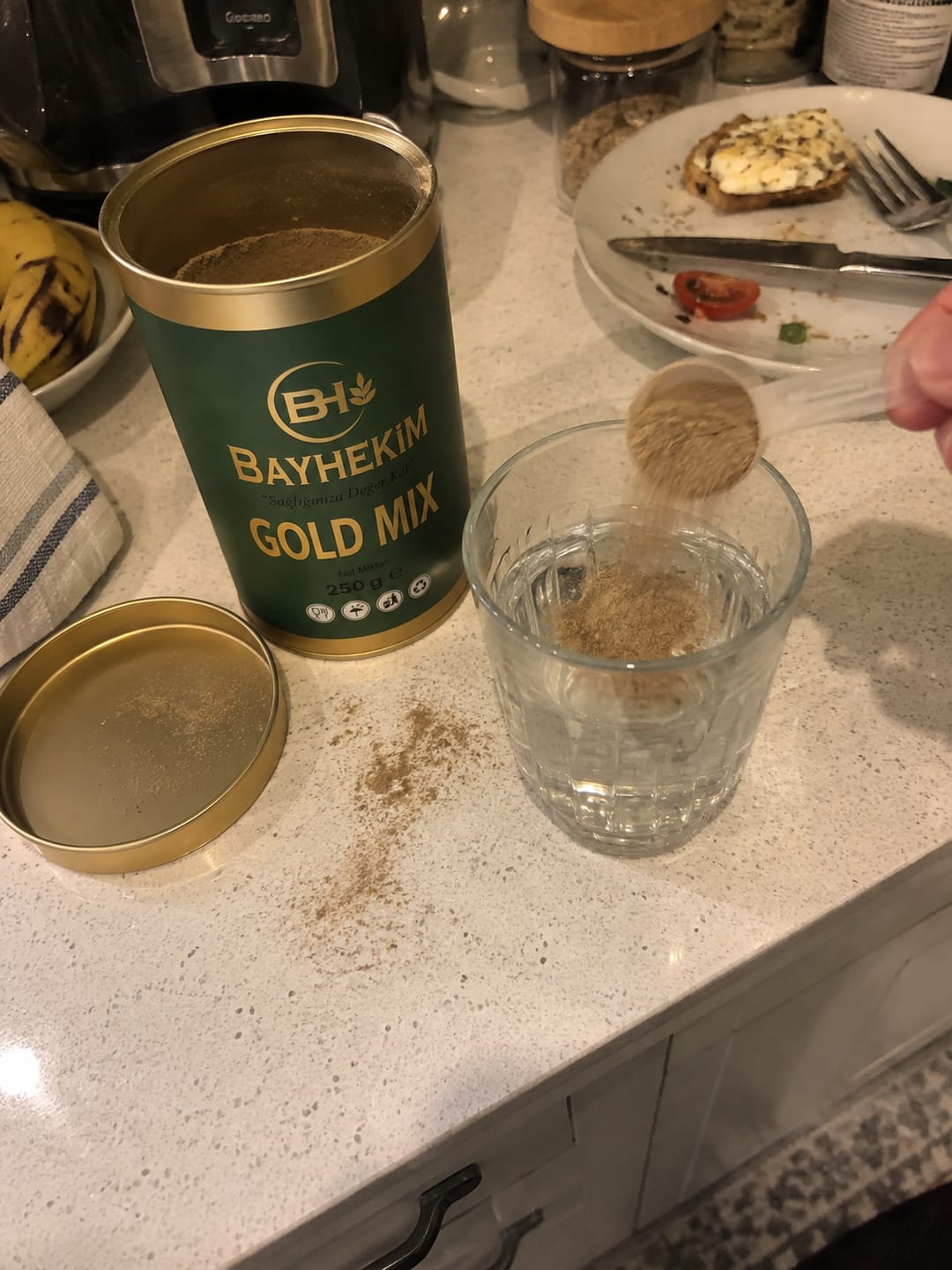 Customer photo review of BayHekim Bitkisel Karışım Gold Mix 250 Gr. Toz