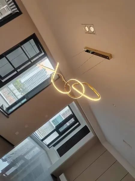 Customer photo review of Rose Chandelier for Bedroom, Stainless Loops, 150 cm