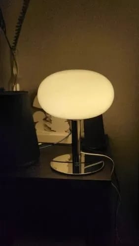 Customer photo review of Pink Glass Table Lamp for Bedside, Iron Base, 22 × 29 cm