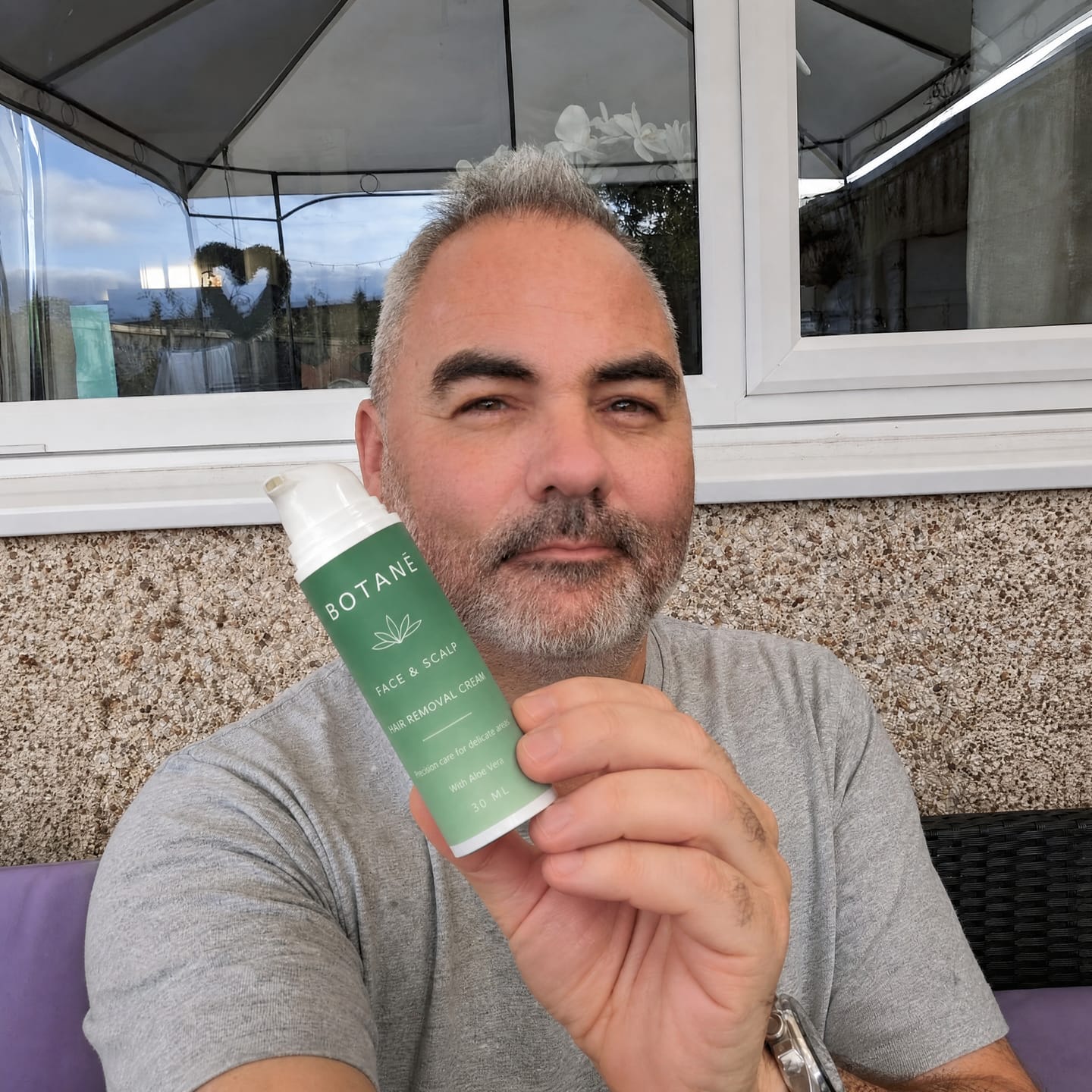 Customer photo review of Hair Removal Cream Made for face + scalp