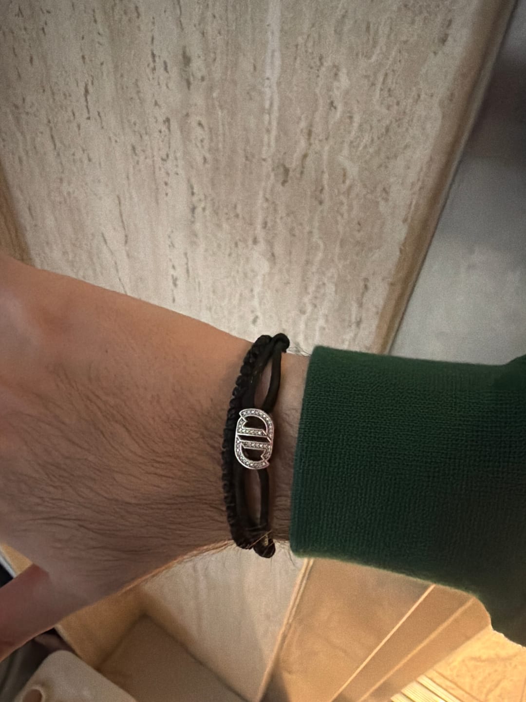 Customer photo review of MOISSANITE INFINITY CORD BRACELET.