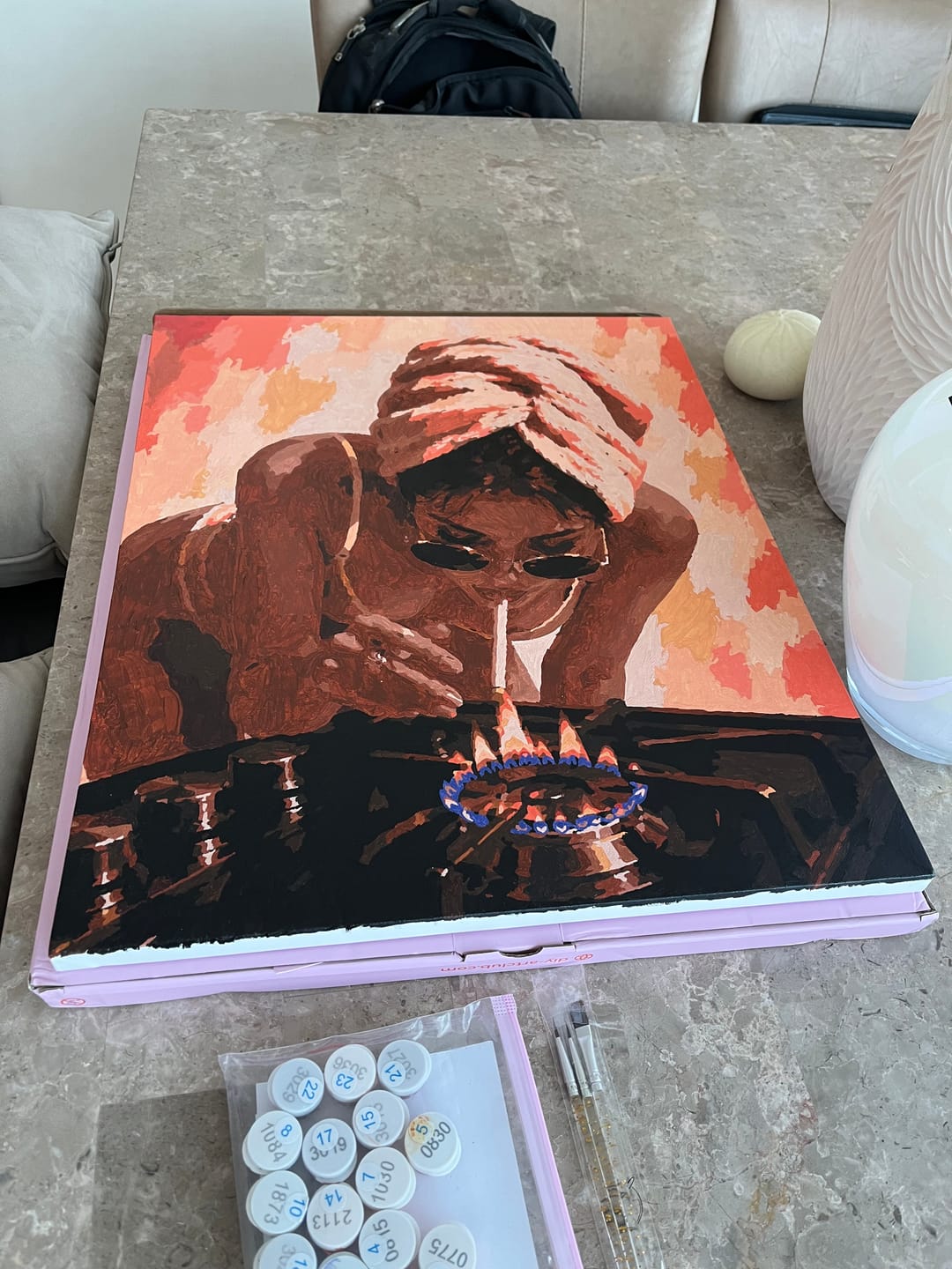 Customer photo review of Too Hot to Handle | Paint by Number