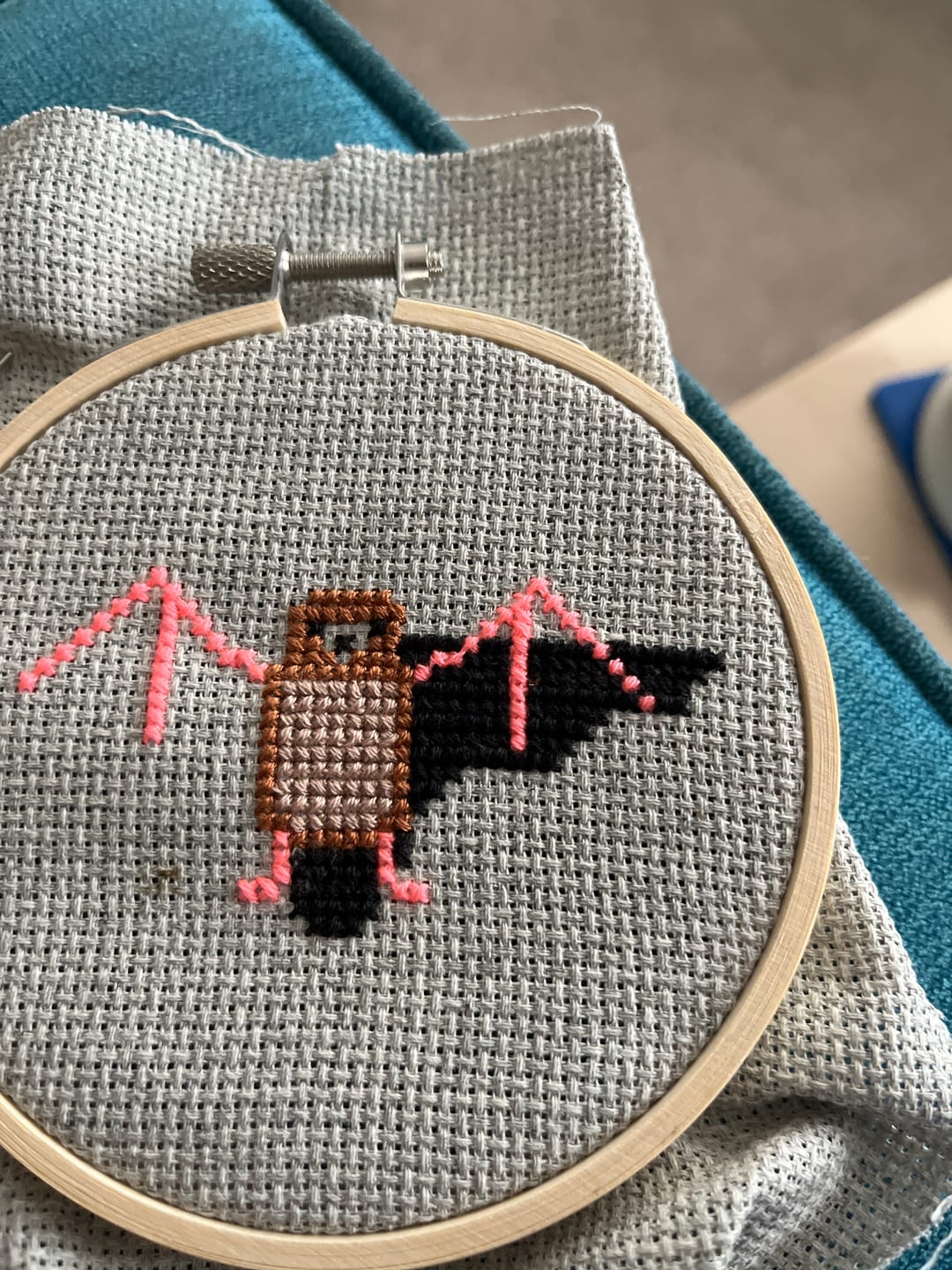 Customer photo review of Bat Cross Stitch Kit