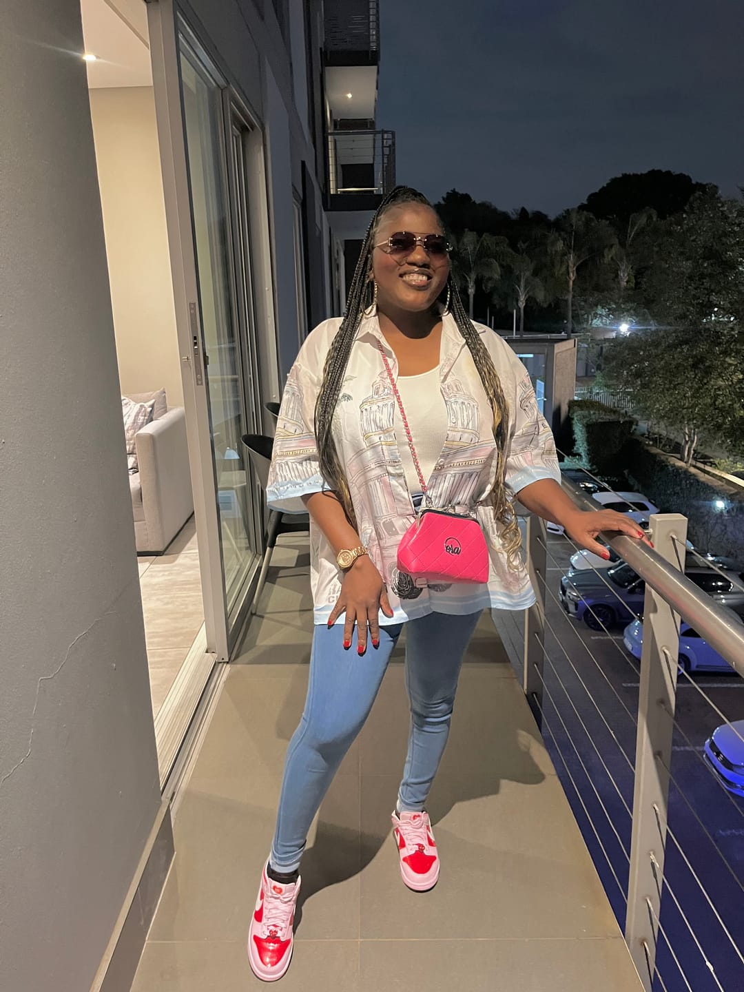 Customer photo review of ERA Mini Kisslock Chain Bag – Red