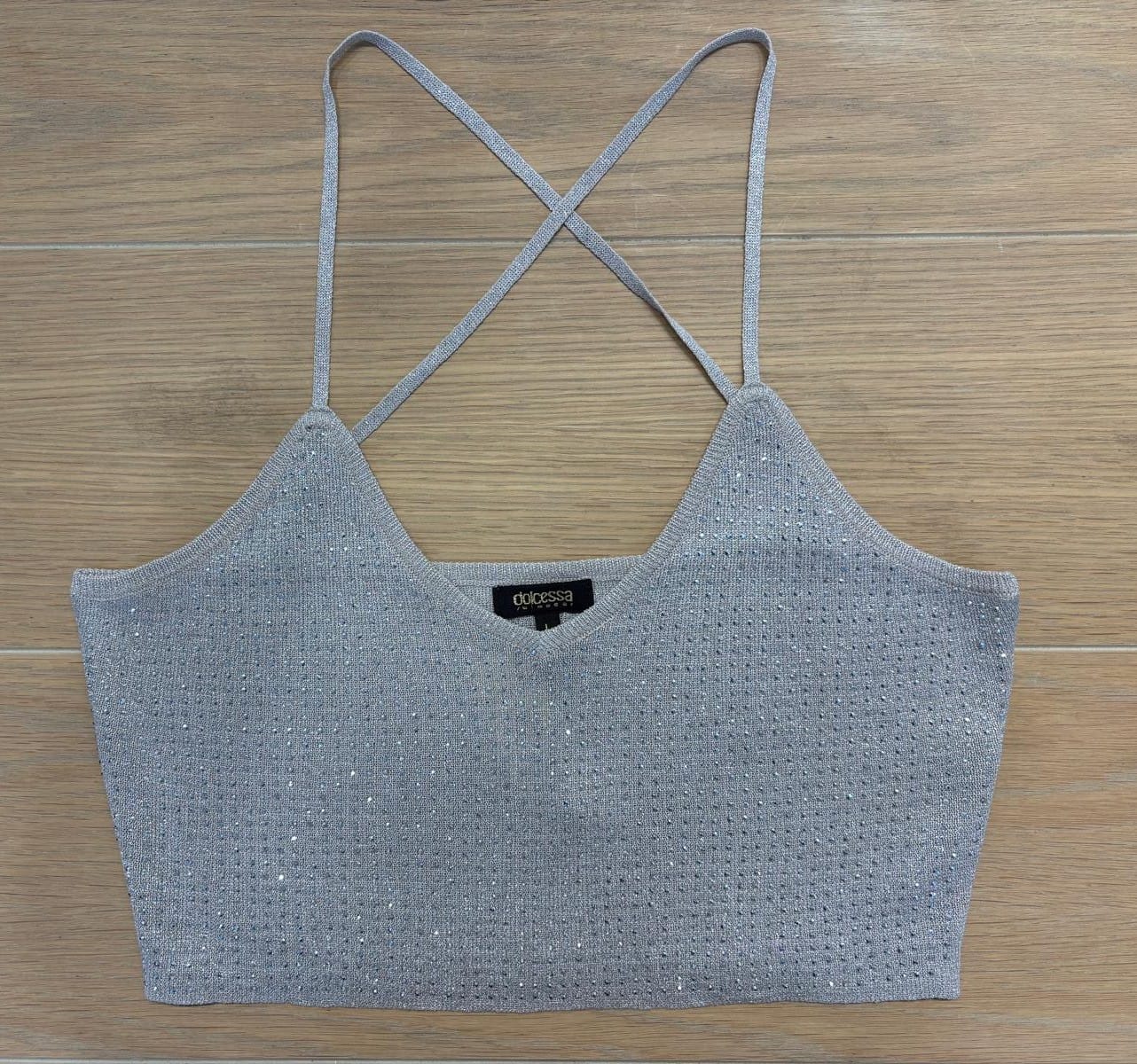 Customer photo review of Platinum Quartz Crop Tank **Pre-Order, Ships Oct. 5th**