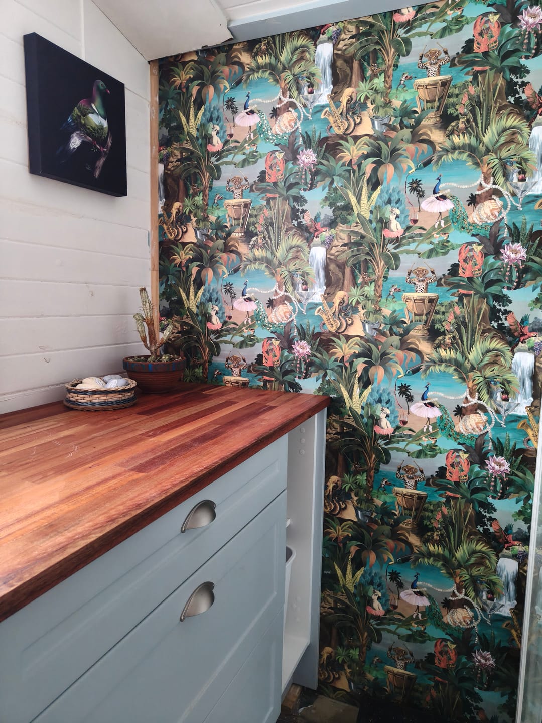 Customer photo review of Sunset Carnival – Seaside Scene Wallpaper – Multi