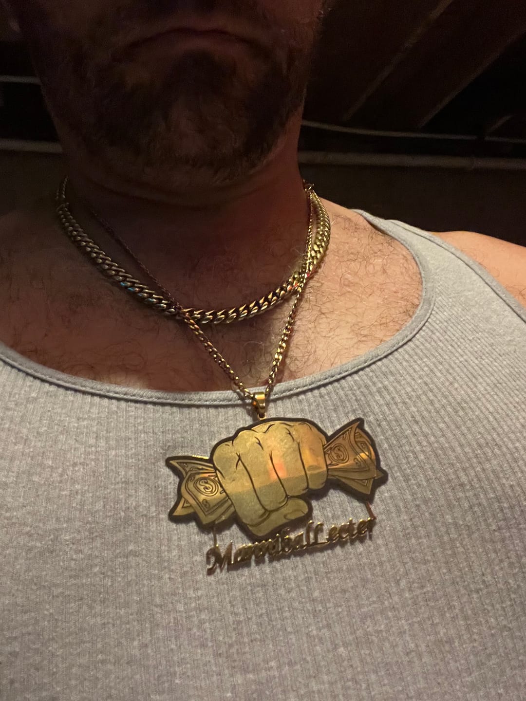 Customer photo review of Custom Logo Engraved Photo Pendant Necklace