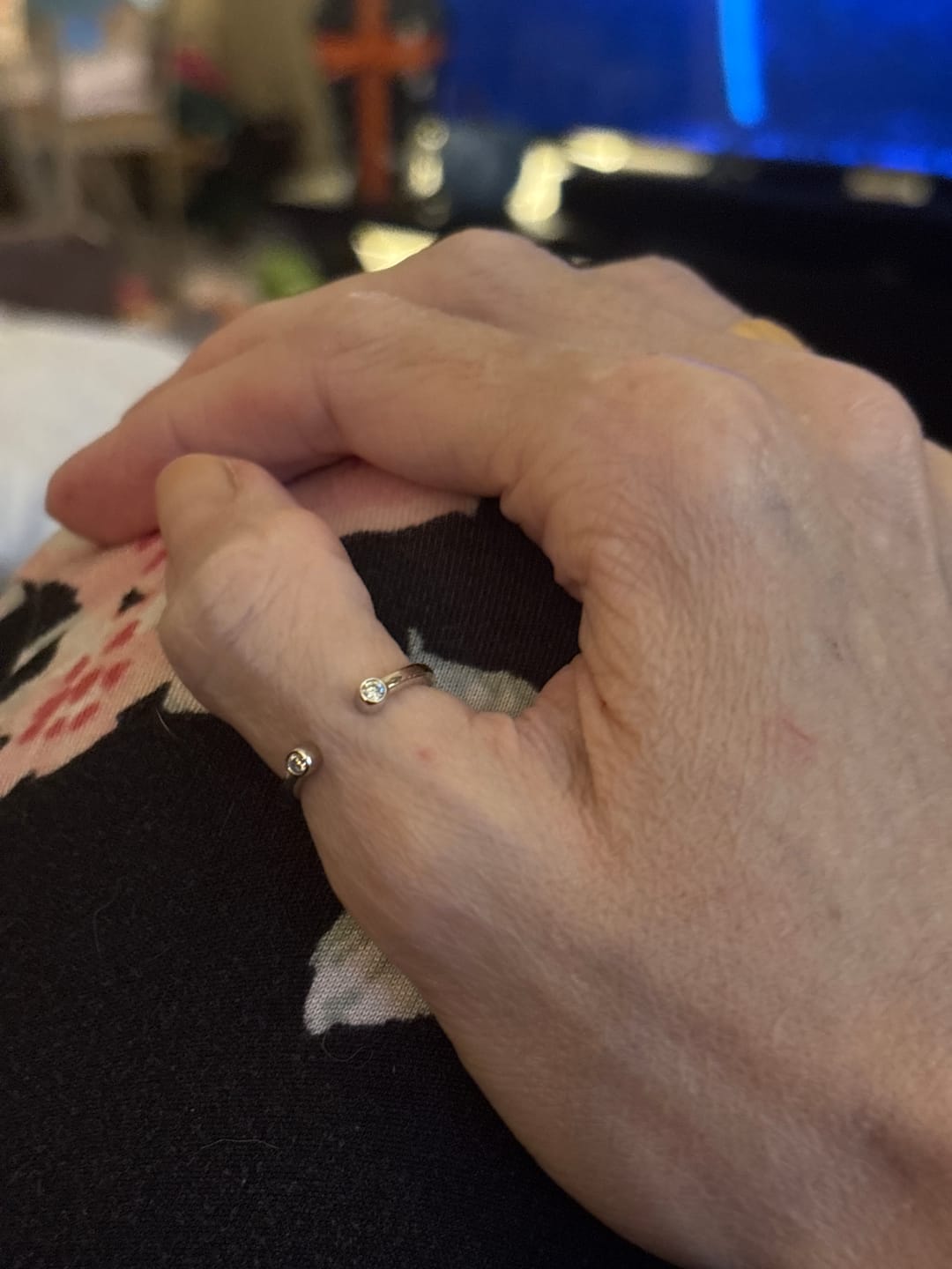 Customer photo review of Versa Lab Grown Diamond Open Band Thumb Ring