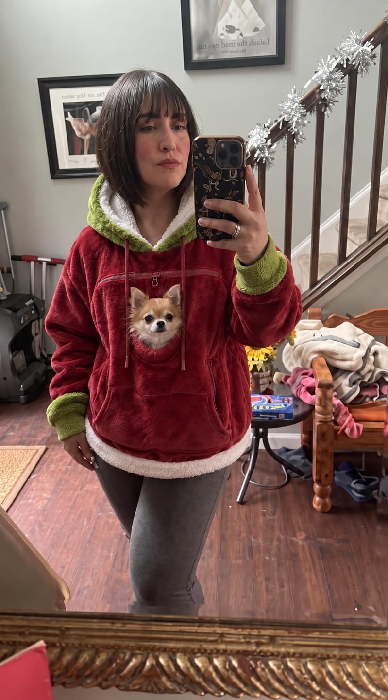 Customer photo review of GrumpNest™ CuddleCarry Hoodie