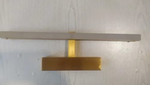 Customer photo review of Gold Wall Light for Bedside, Frosted Acrylic, 100 cm