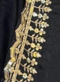 Customer photo review of Black Silk Embroidered Anarkali Gown