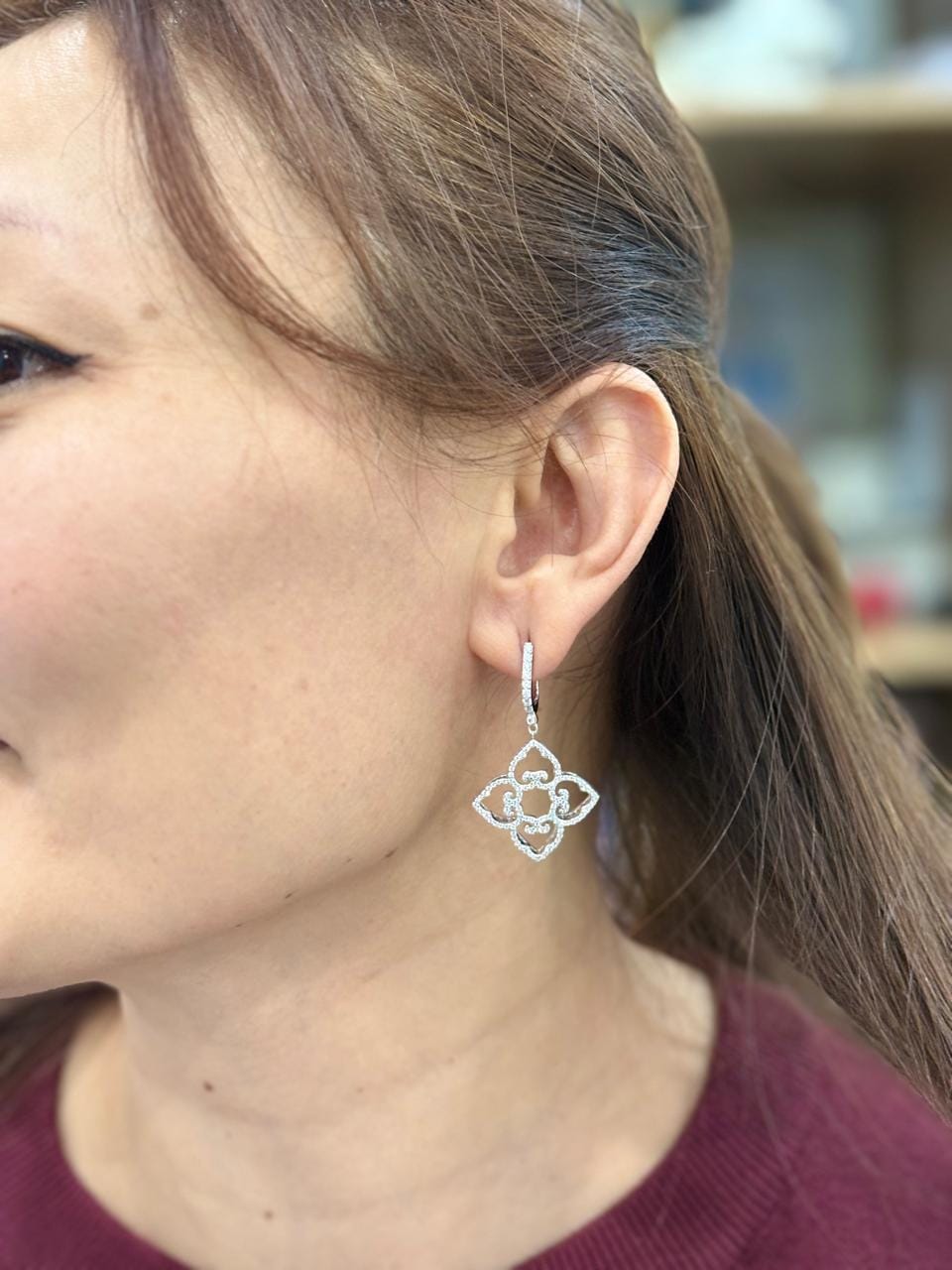 Customer photo review of Classic Earrings