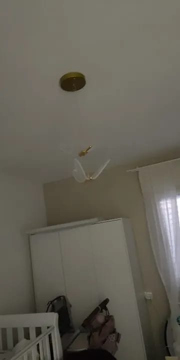 Customer photo review of Gold Pendant Light for Living Room, Butterfly Accents, 2 Heads
