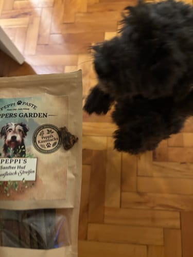 Customer photo review of PEPPI'S Sanfter Huf – Ziegenfleisch Streifen | Monoprotein | Hypoallergen