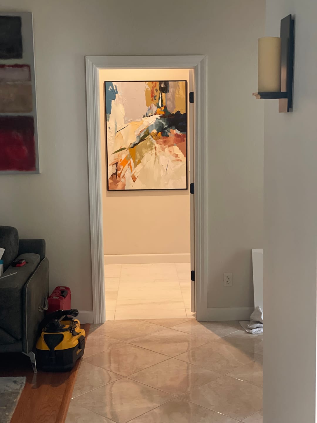 Customer photo review of Colorful Abstract Textured Painting Canvas #AT093