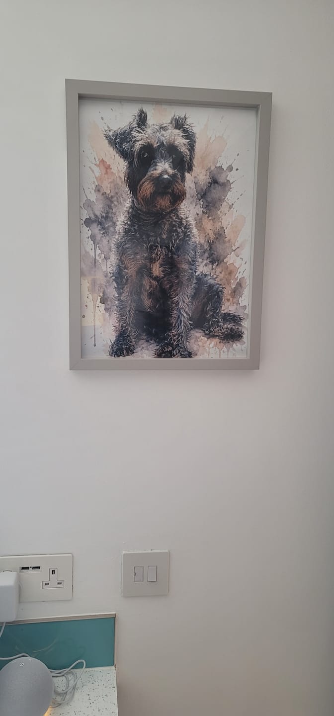 Customer photo review of Watercolor Realistic Portrait - Personalised Keychain