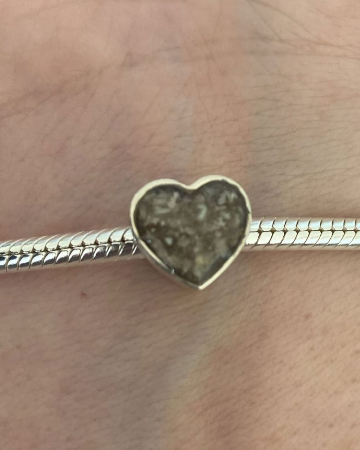 Customer photo review of Heart Keepsake Charm