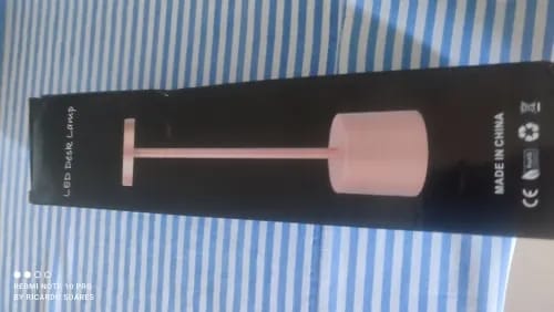 Customer photo review of Gold Table Lamp for Bedside, Cordless Rechargeable, 34 cm