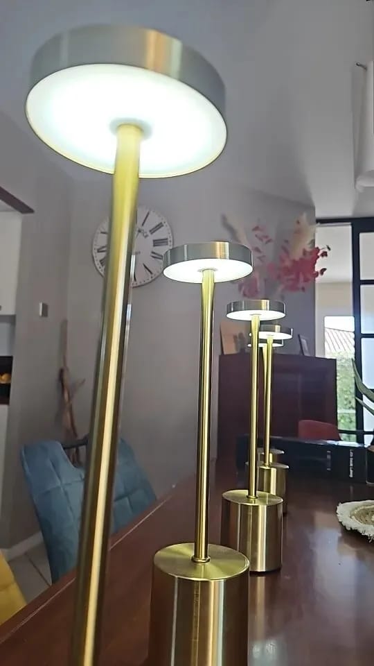 Customer photo review of Gold Table Lamp for Bedside, Cordless Rechargeable, 34 cm