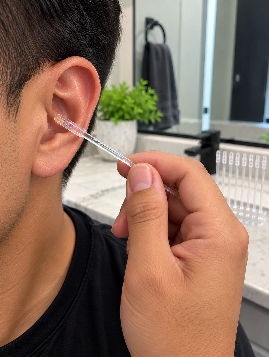 Customer photo review of Bastoncillo Limpiador de Cera para los Oídos.