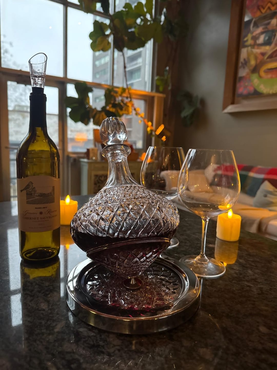 Customer photo review of WineSpinner™ Luxury Rotating Decanter