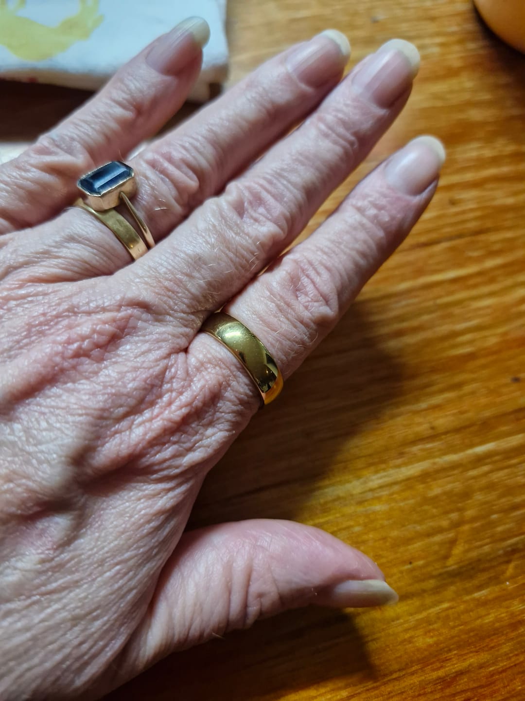 Customer photo review of The Bond - Gold 6mm Tungsten Gloss Finish Curved Ring