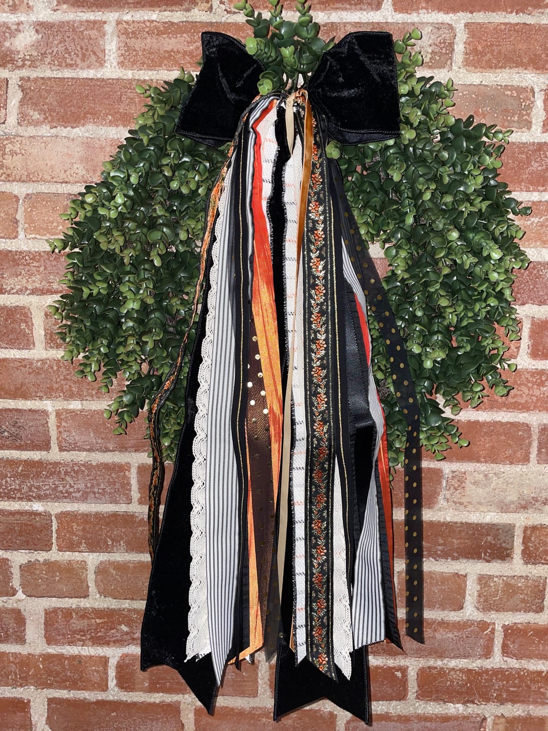 Customer photo review of Midnight Harvest Wreath Ribbon