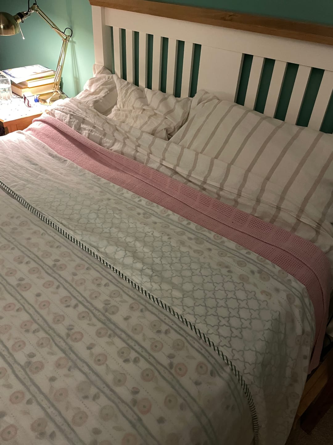 Customer photo review of Bella Organic Muslin Blanket — Hand Block Printed
