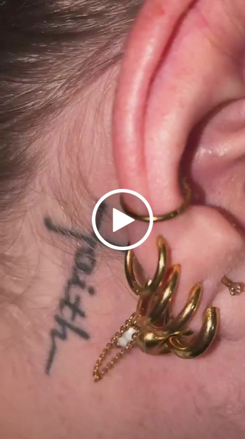 Customer video review of 18k Gold Plated Heart Charm Earrings