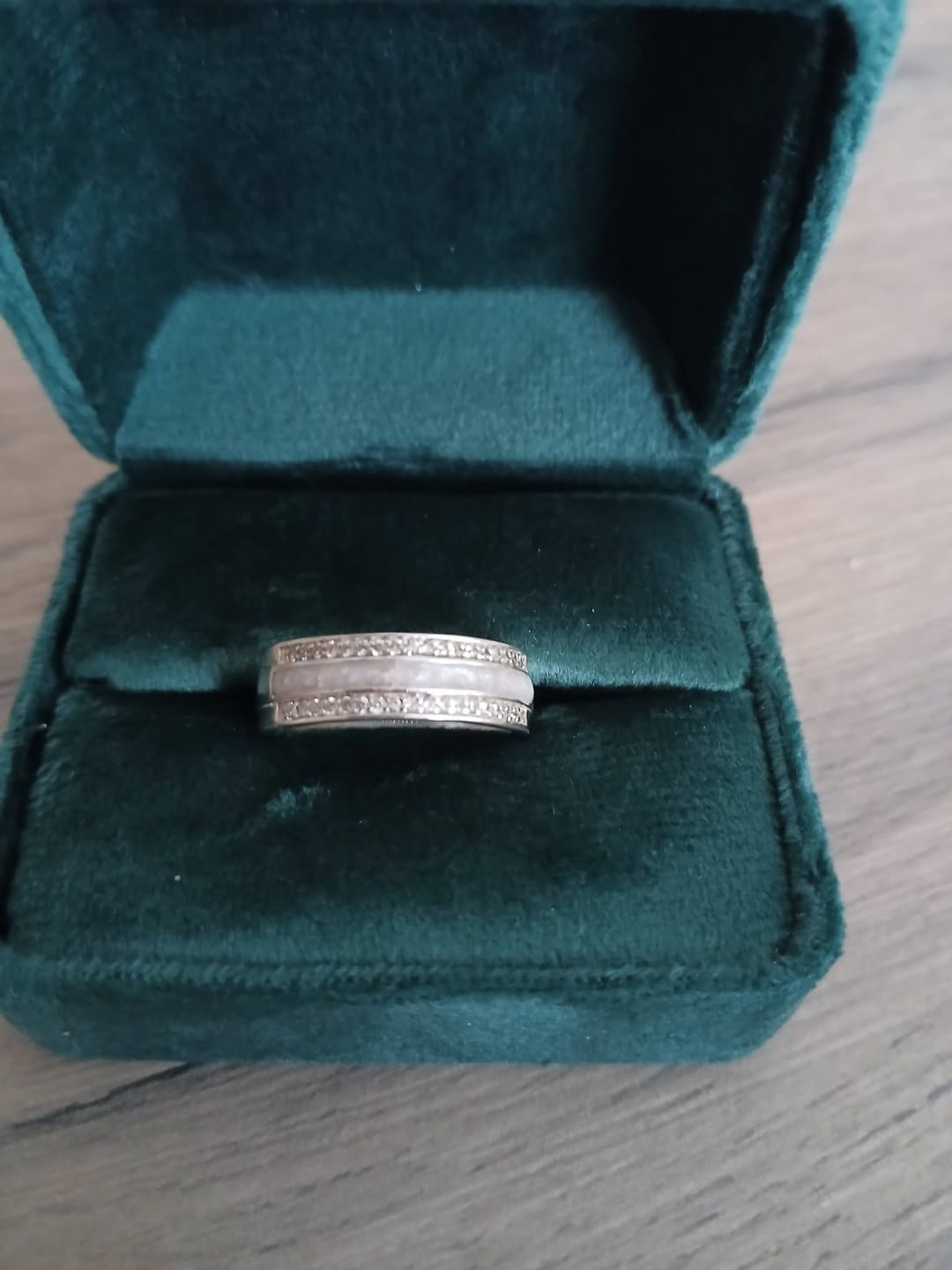 Customer photo review of Keepsake Cubic Zirconia Channel Memorial Ring