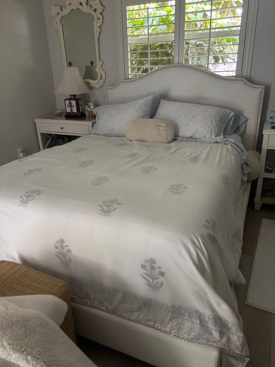 Customer photo review of Umber Organic Muslin Blanket — Hand Block Printed