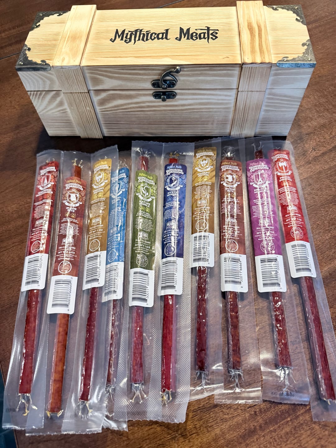 Customer photo review of DUNGEONS & DRAGONS Snack Sticks Variety Pack - Pack of 12 1 OZ. Exotic Game Snack Sticks