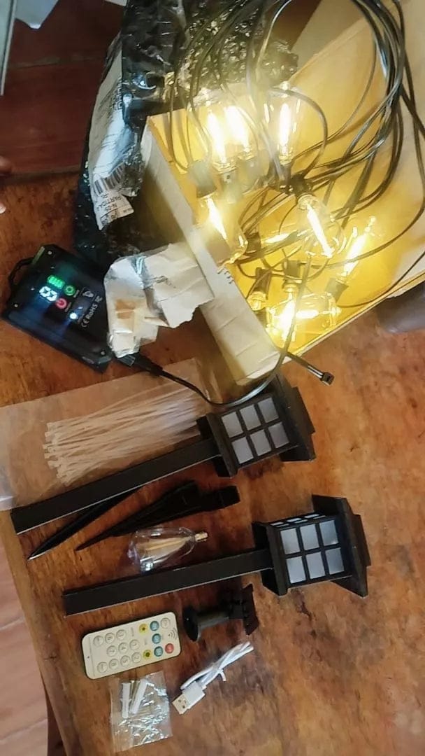 Customer photo review of Afterglow™ Vintage Solar String Lights