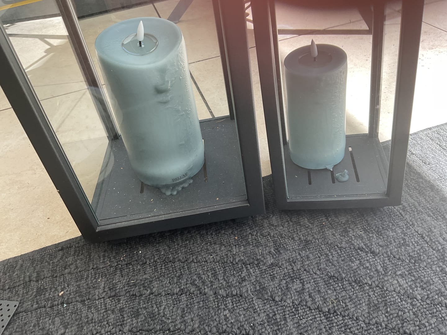Customer photo review of LED Bloklys Ø 7,5 x 15 cm Grå