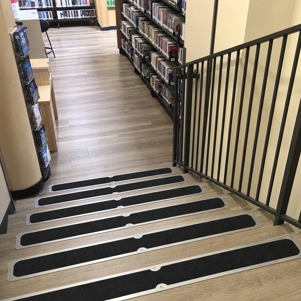 Customer photo review of Stainless Steel Anti-Slip Stair Treadplate with Black Carbide Insert