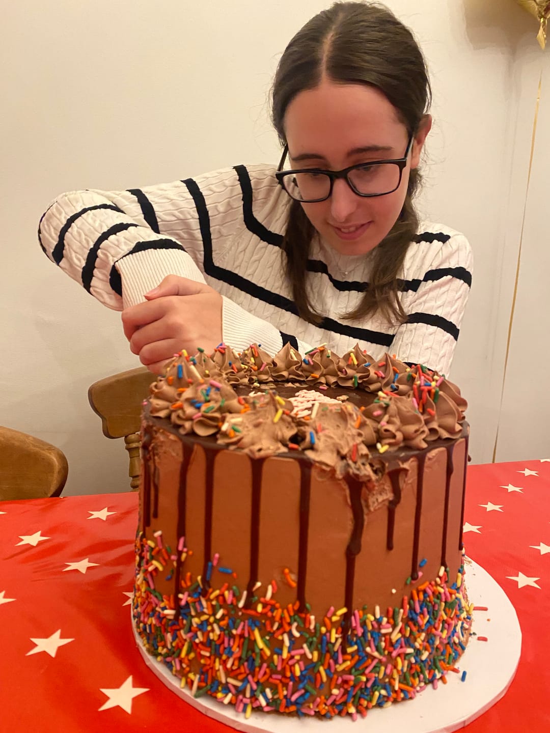 Customer photo review of Chocolate Birthday Cake