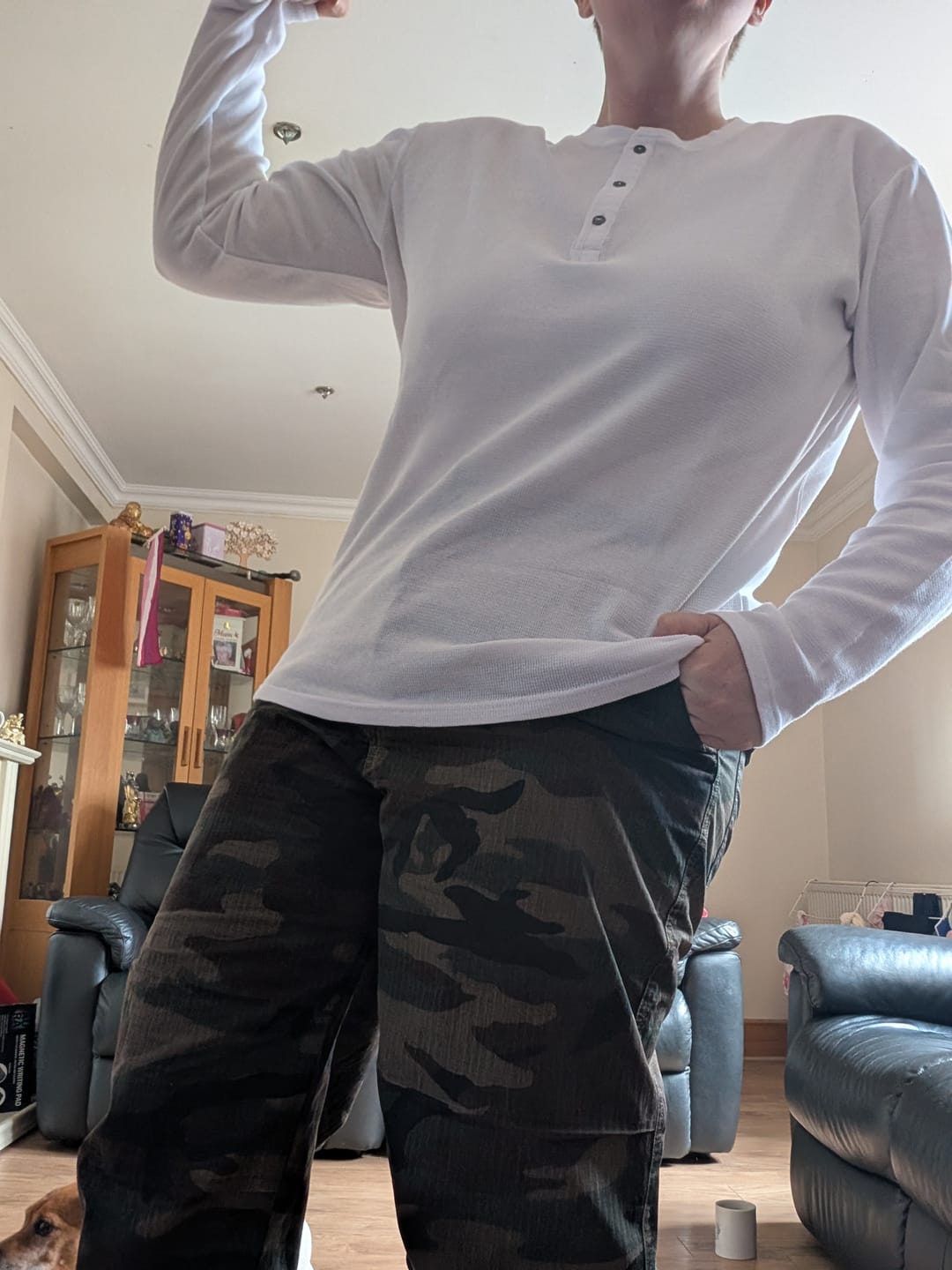 Customer photo review of 8034 - Henley Thermal Longsleeves