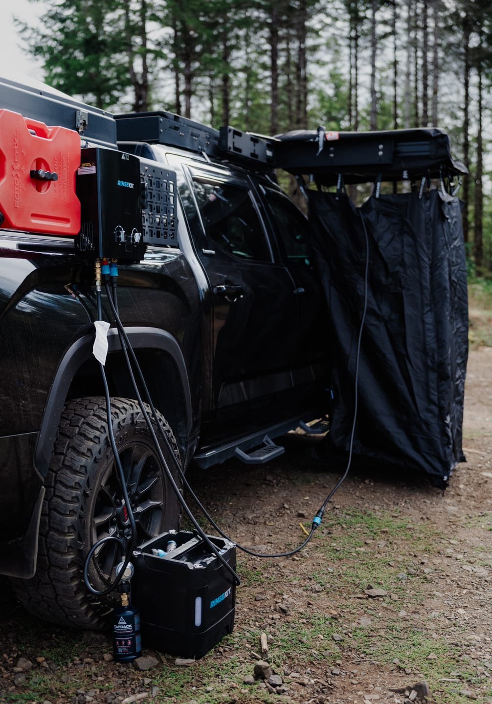 Customer photo review of OPENROAD Quick-Open Overland Shower/Privacy Awning V2